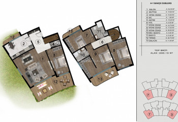 Пентхаус 1+1 в Башискеле, Турция | STE-46787