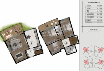 Пентхаус 1+1 в Башискеле, Турция | STE-46787