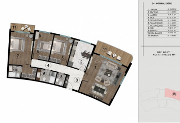 Пентхаус 1+1 в Башискеле, Турция | STE-46787