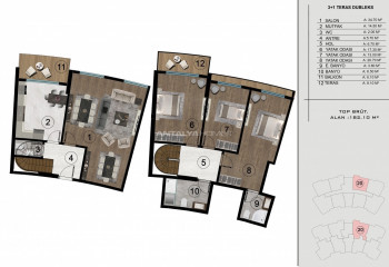 Пентхаус 1+1 в Башискеле, Турция | STE-46787