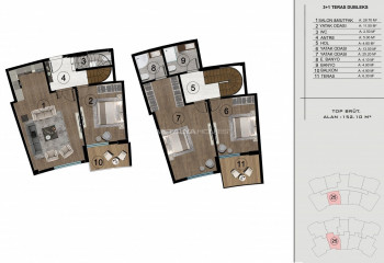 Пентхаус 1+1 в Башискеле, Турция | STE-46787