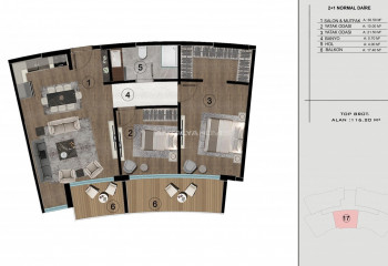 Пентхаус 1+1 в Башискеле, Турция | STE-46787