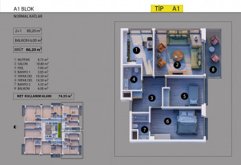 Квартира 1+1 в Алтынташе, Анталия, Турция | PBB-48119