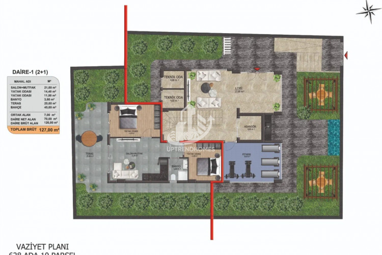 Пентхаус 2+1 в Алании, Турция | STE-48144