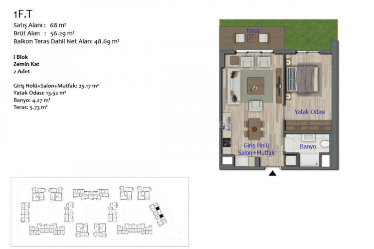 Квартира 1+1 в Анталии, Турция | SBB-48372