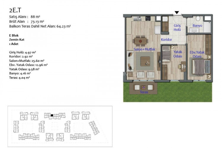 Квартира 1+1 в Анталии, Турция | SBB-48372
