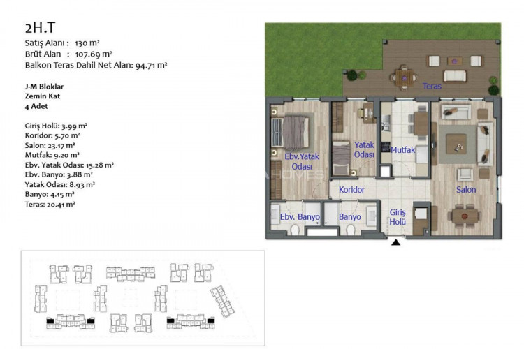Квартира 1+1 в Анталии, Турция | SBB-48372