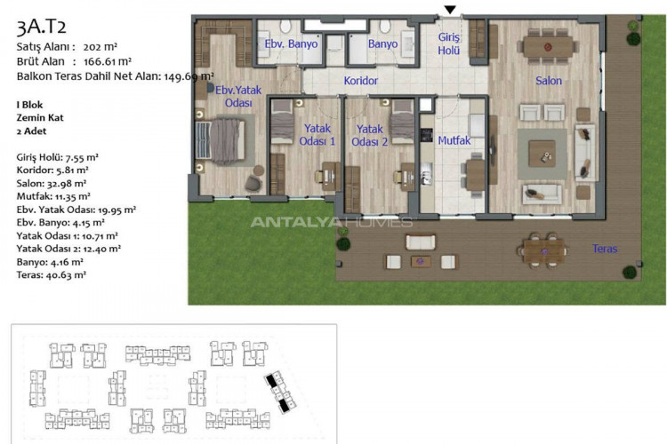 Квартира 1+1 в Анталии, Турция | SBB-48372