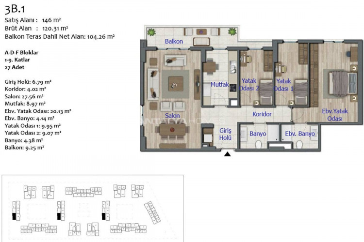 Квартира 1+1 в Анталии, Турция | SBB-48372