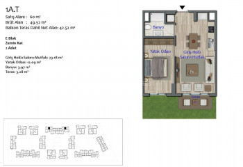 Квартира 1+1 в Анталии, Турция | SBB-48372