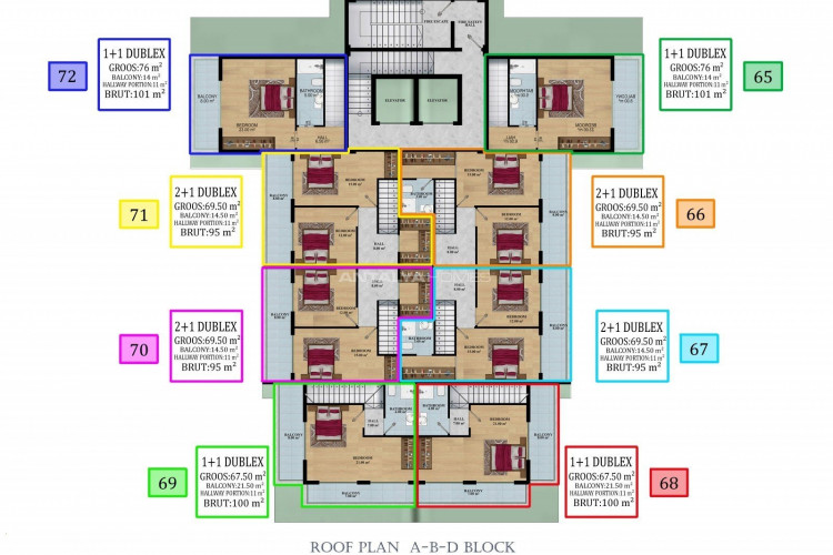 Пентхаус 2+1 в Алании, Турция | PKK-48406
