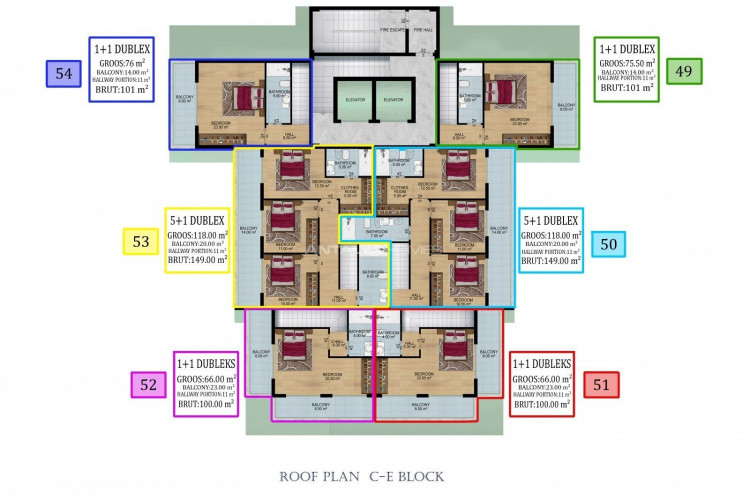 Пентхаус 2+1 в Алании, Турция | PKK-48406