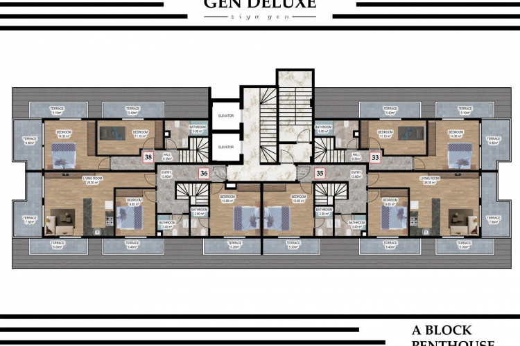Пентхаус 3+1 в Алании, Турция | SBB-48403