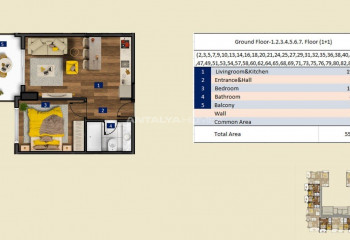 Пентхаус 2+1 в Алании, Турция | STE-48419