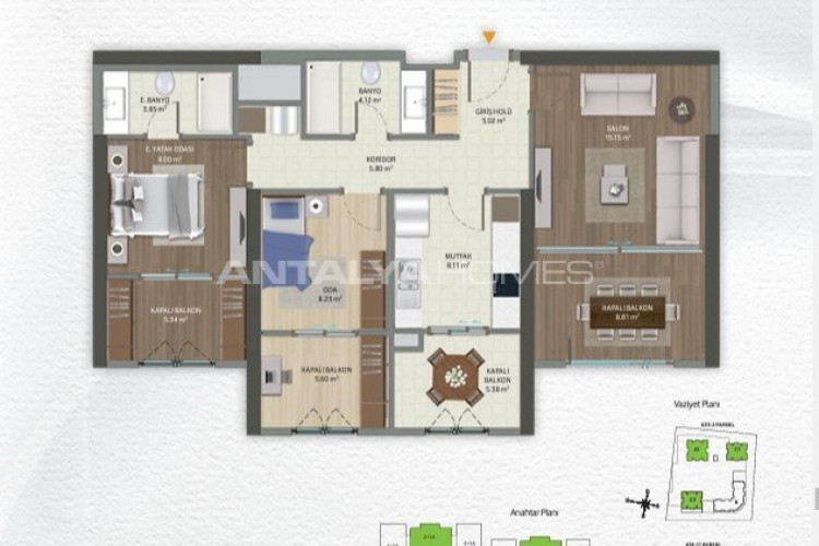 Квартира 4+1 в Стамбуле, Турция | PKK-48499