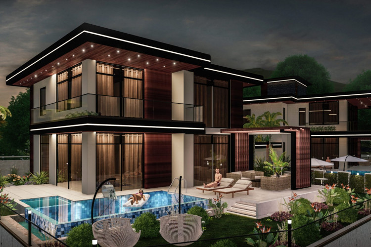 Вилла 4+1 в Каргыджаке, Алания, Турция | STE-48637