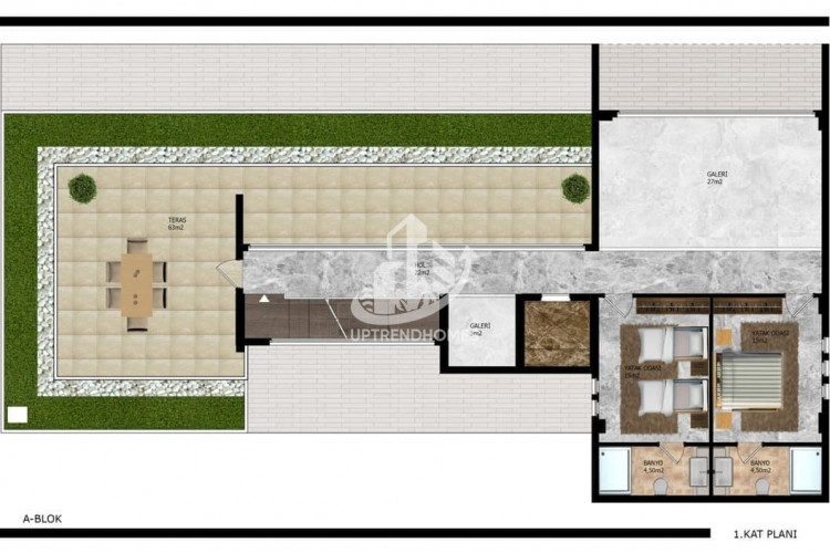 Вилла 4+1 в Каргыджаке, Алания, Турция | STE-48786