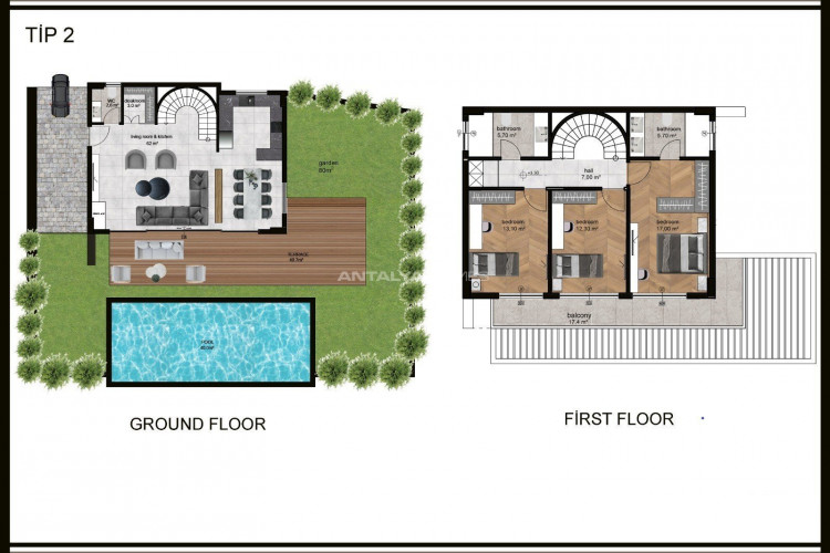 Вилла 4+1 в Алании, Турция | PBB-49134