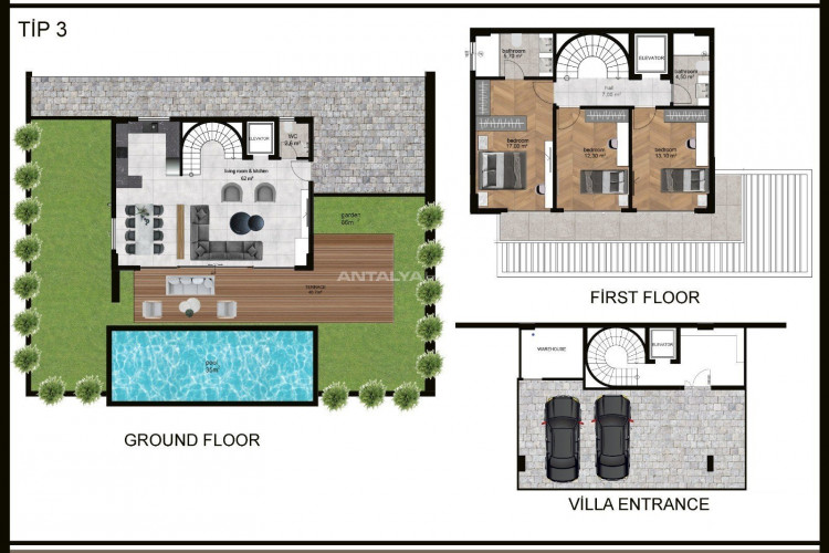 Вилла 4+1 в Алании, Турция | PBB-49134
