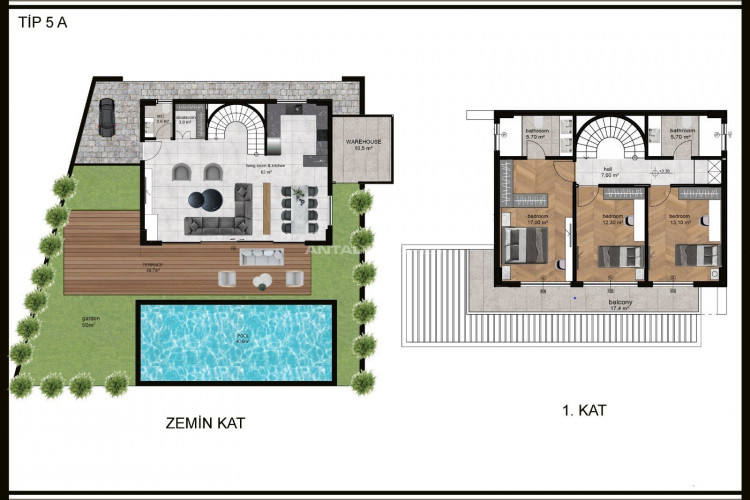 Вилла 4+1 в Алании, Турция | PBB-49134