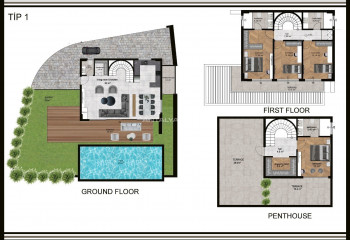 Вилла 4+1 в Алании, Турция | PBB-49134