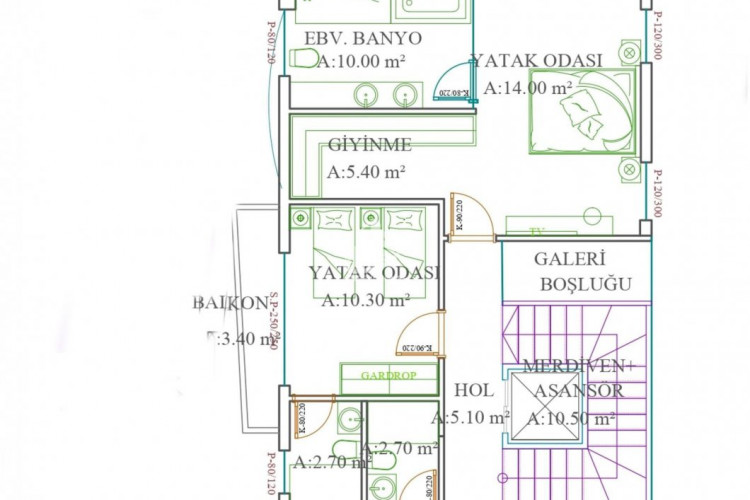 Вилла 4+1 в Каргыджаке, Алания, Турция | STE-49906