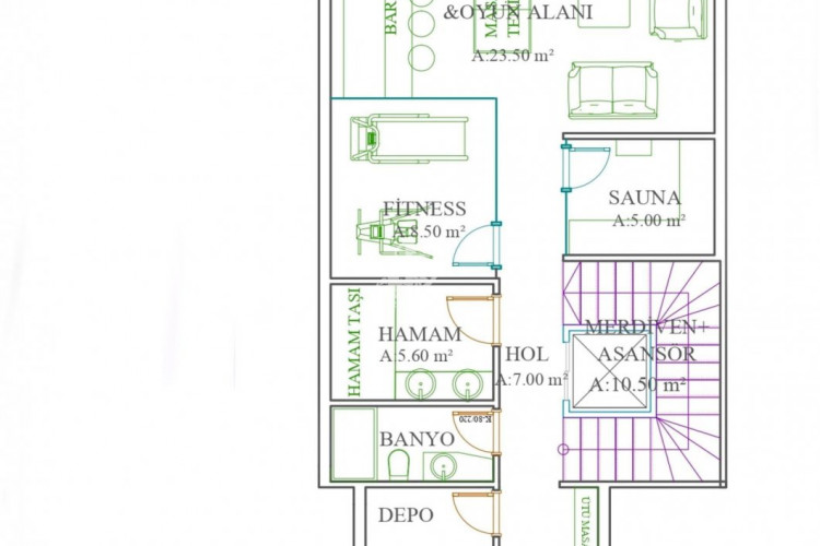 Вилла 4+1 в Каргыджаке, Алания, Турция | STE-49906