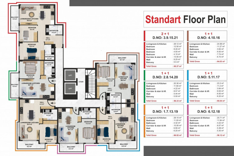 Квартира 1+1 в Алании, Турция | PBB-50342