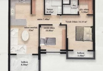 Квартира 2+1 в Мерсине, Турция | STE-51023