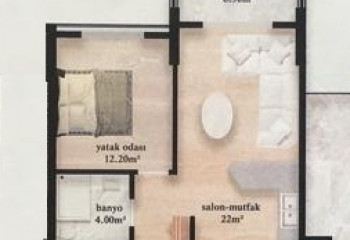 Квартира 1+1 в Мерсине, Турция | PTE-51022