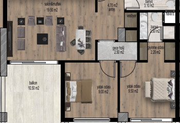 Квартира 2+1 в Мерсине, Турция | STE-51025