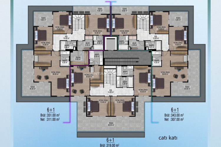 Квартира 3+1 в Алании, Турция | PTE-51381