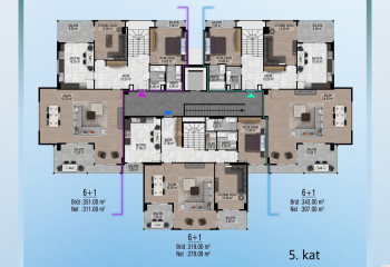 Квартира 3+1 в Алании, Турция | PTE-51381