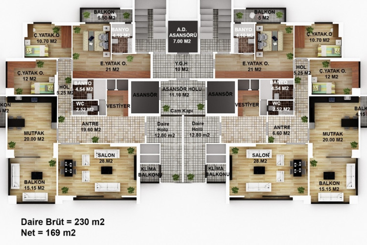 Квартира 4+1 в Мерсине, Турция | PBB-51468