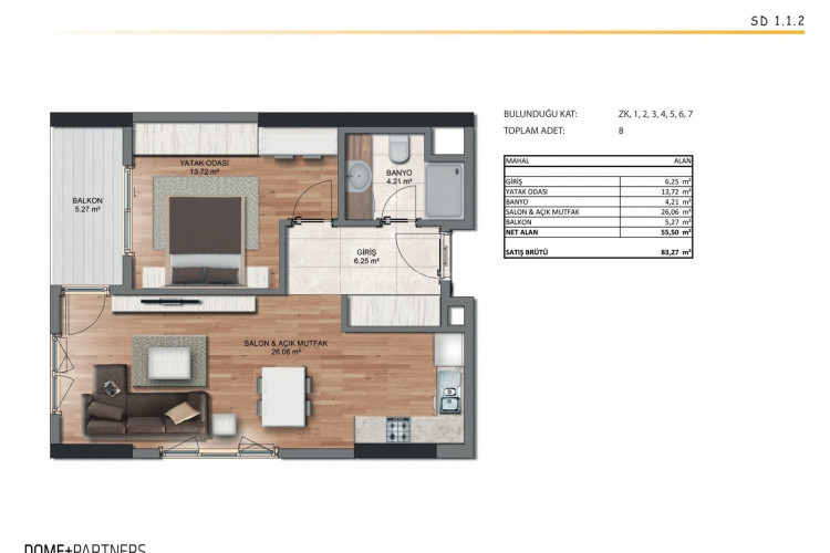 Квартира 3+1 в Стамбуле, Турция | SBB-51558