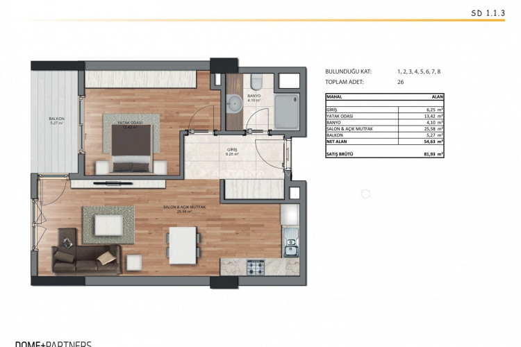 Квартира 3+1 в Стамбуле, Турция | SBB-51558