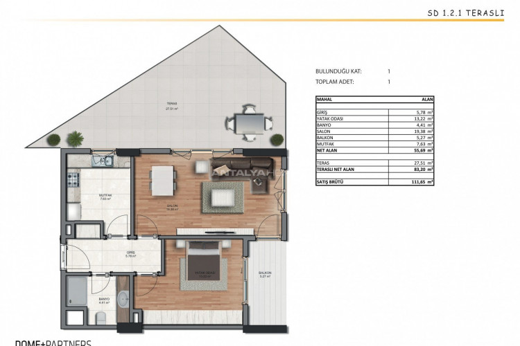 Квартира 3+1 в Стамбуле, Турция | SBB-51558
