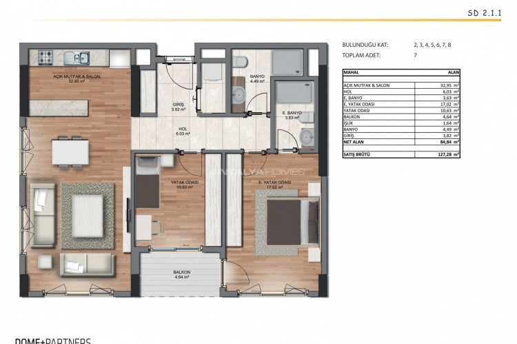 Квартира 3+1 в Стамбуле, Турция | SBB-51558
