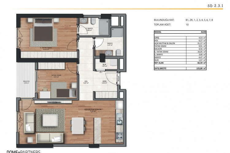 Квартира 3+1 в Стамбуле, Турция | SBB-51558