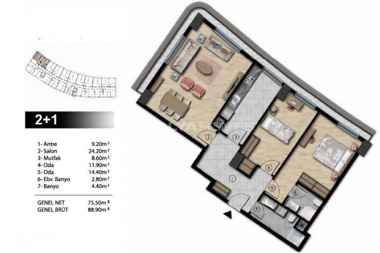 Квартира 1+1 в Стамбуле, Турция | STE-51552