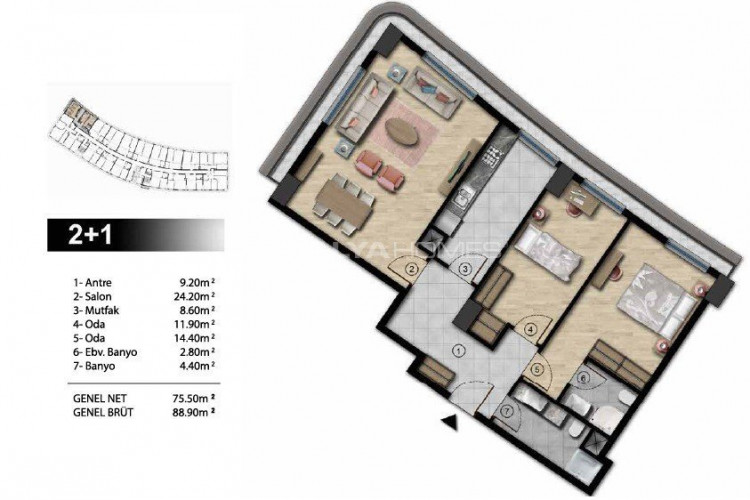 Квартира 1+1 в Стамбуле, Турция | STE-51552