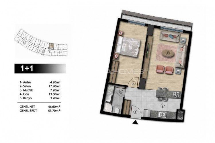 Квартира 1+1 в Стамбуле, Турция | STE-51552