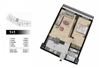 Квартира 1+1 в Стамбуле, Турция | STE-51552