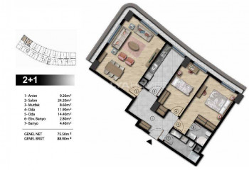 Квартира 1+1 в Стамбуле, Турция | STE-51552