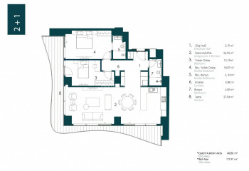 Квартира 2+1 в Стамбуле, Турция | SBB-51870