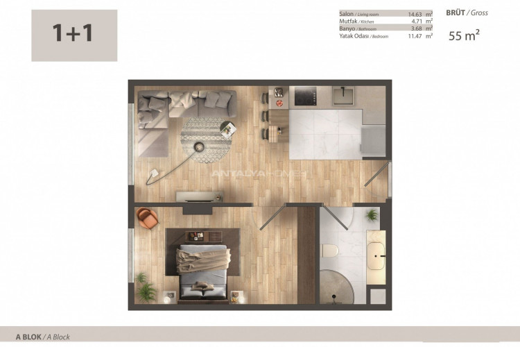 Квартира 1+1 в Стамбуле, Турция | SBB-52273