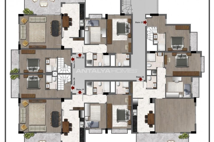 Квартира 2+1 в Газипаше, Турция | PTE-52589