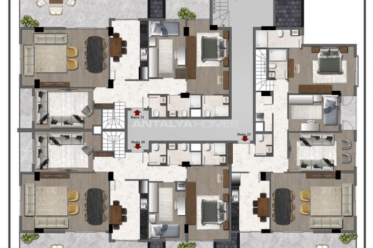 Квартира 2+1 в Газипаше, Турция | PTE-52589