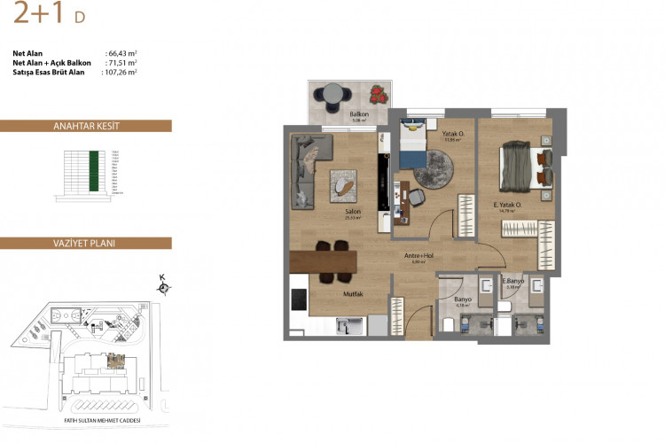 Квартира 2+1 в Стамбуле, Турция | SBB-52701