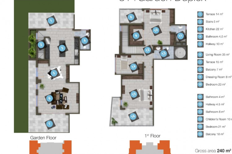 Квартира 2+1 в Алании, Турция | PTE-52697